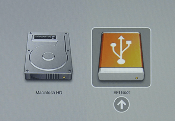 Valg om opstart på en mac